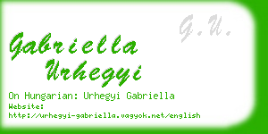 gabriella urhegyi business card